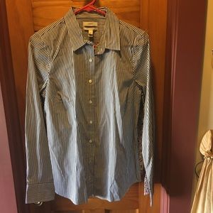 NWT JCrew Black and white striped top